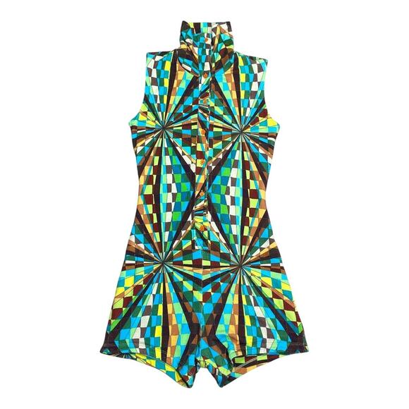 Siedres NWT Ginni Kaleidoscope Printed Mini Jumpsuit Romper Size XS - Picture 5 of 8